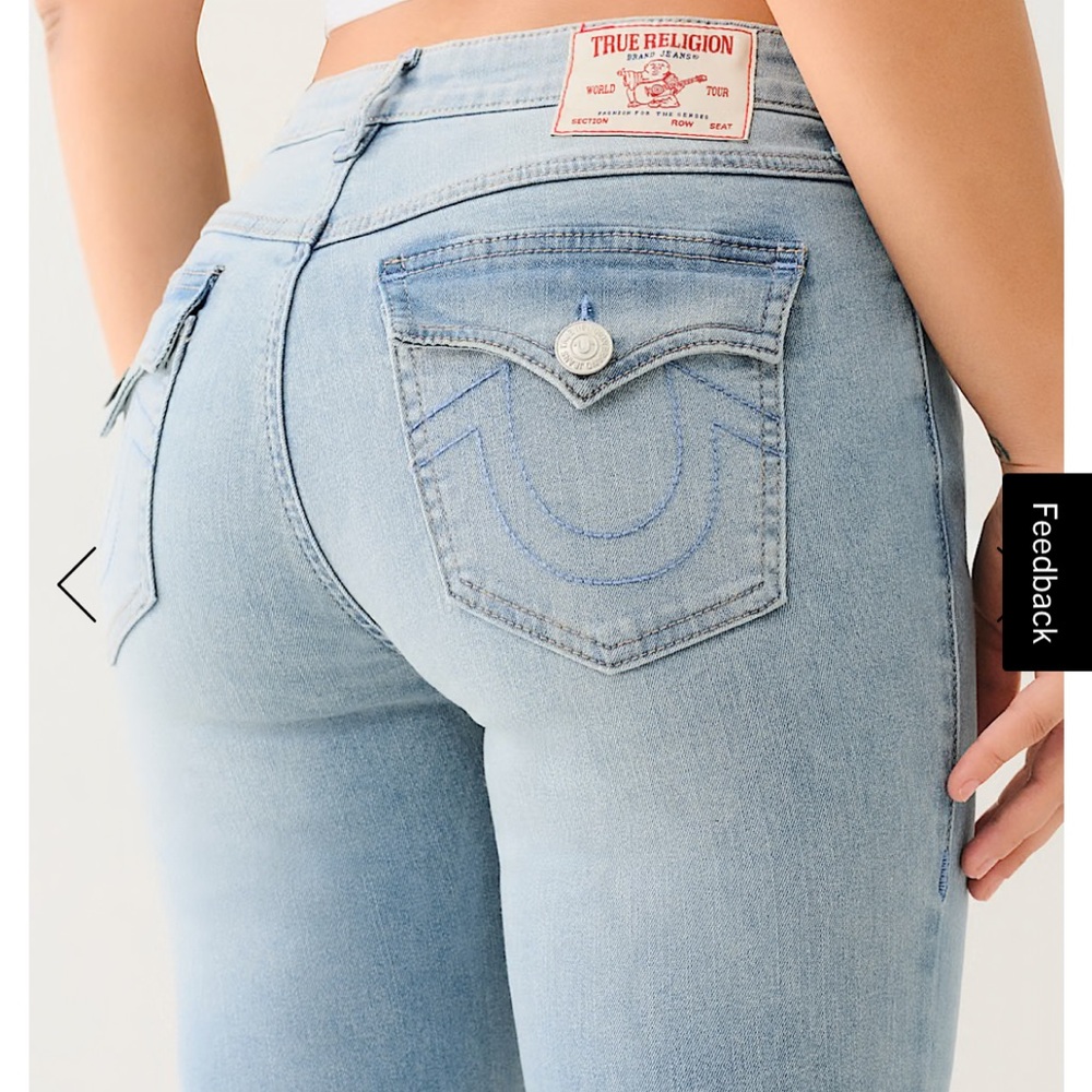 True Religion BECCA MID RISE FLAP BOOTCUT JEAN
